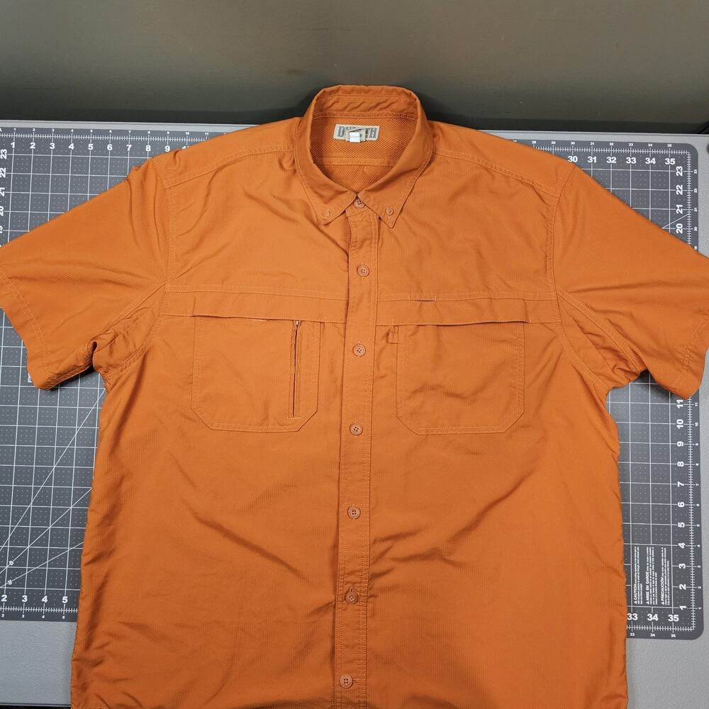 Duluth Coolplus Shirt XL Orange Ripstop Lined Dry In The Fly Fishing Outdoor